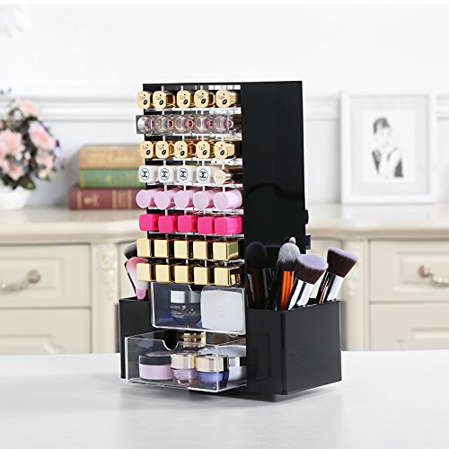 Lippenstiftständer für ca. 80 Lippenstifte Nagellackständer Mascaraständer Kosmetikständer Kosmetikaufbewahrung Lippenstifthalter Pinselhalter Pinselständer Ständer Acrylständer Aufbewahrungsbox Aufbewahrung für Lippenstifte von der Marke MyBeautyworld2 - 4