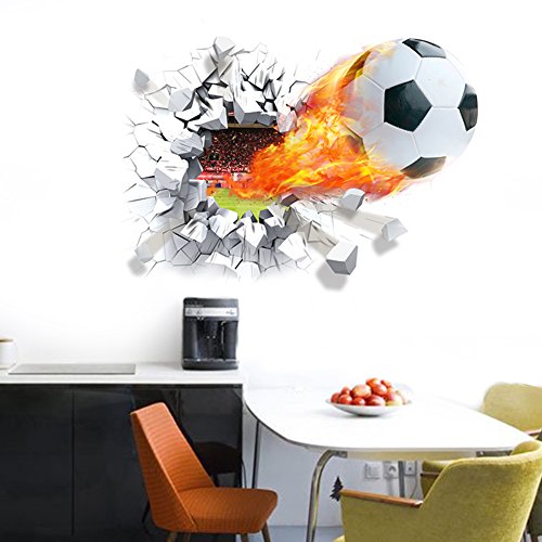 3D Solide Wand-Fußball Wandtattoos Wandbilder Wohnzimmer - 2