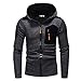 Produktbild Quaan Herren Herbst Beiläufig Patchwork Hoodie Sweatshirt Party Sport Outwear Geschäft Beiläufig Mantel warm weich gemütlich Retro Klassische Einfachheit Weste Windjacke Weste