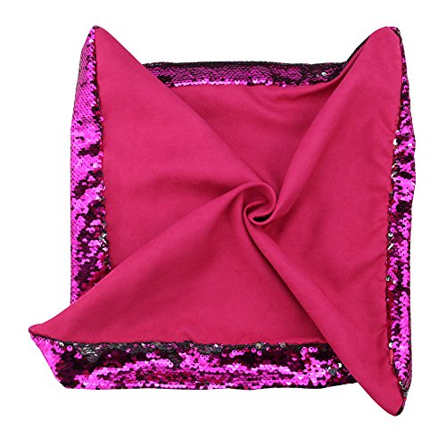 pailletten kissen, Janecrafts Meerjungfrau Glitzer Pailletten Kissenbezug Startseite Schlafzimmer Sofakissen Kissenabdeckung 40x40cm - 5