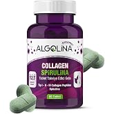Algolina Collagen + Spirulina Tablet Takviye Edici Gıda - 1260 mg 60 Tablet - (Kolajen Tip 1 2 3)