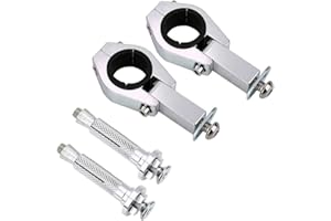 ANCLLO 28 mm modifizierte Lenkerhandschutzklemme Handschutz für Motorräder, Silber, Legierter Stahl