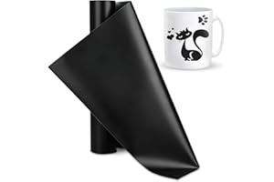 IModeur 5Ft Matte Black Vinyl Roll - 30.5 x 152.5 cm PET Backing Black Permanent VInyl, Self Adhesive Vinyl for Home Decoration, Birthday Party, Christmas Gifts, All Cutting Machines