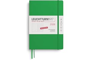 ‎LEUCHTTURM1917 LEUCHTTURM1917 372522 Wochenkalender & Notizbuch Dotted Medium (A5) 2026, 12 Monate, Spring Leaf, Deutsch