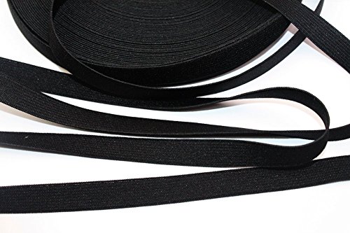 Gummiband-Gummizug-Gummilitze 20mm in SCHWARZ, 4 Meter