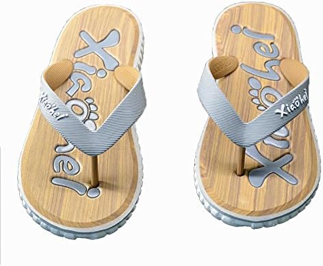 Men's Flip-Flops Beach Sandal for Male Outdoor Design Comfortable Waterproof Non-slip Slippers Black Blue Gray, Gray, UK 7/EU 40