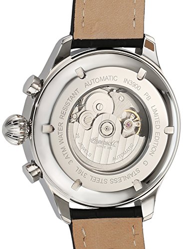 Ingersoll Herren-Armbanduhr Apache Chronograph Automatik Leder IN3900BK