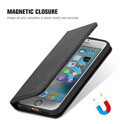 iPhone 8 Case, iPhone 7 Case, SHIELDON iPhone 8 Wallet Case with [TPU Inner Shell][Card Slots] [Magnetic Closure][Lifetime Warranty] Stand Feature Folio Leather Flip Case for iPhone 7/ 8 (4.7