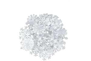 MAGICLULU 50PCS Glow in The Dark Snowflakes Decals 3D Luminous Fluorescent Snowflake Stickers for Christmas Party