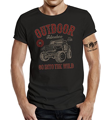 Original LOBO NEGRO® Design T-Shirt für den outdoor Jeep Fan: Into the Wild-L Original LOBO NEGRO® Design T-Shirt für den outdoor Jeep Fan: Into the Wild-L