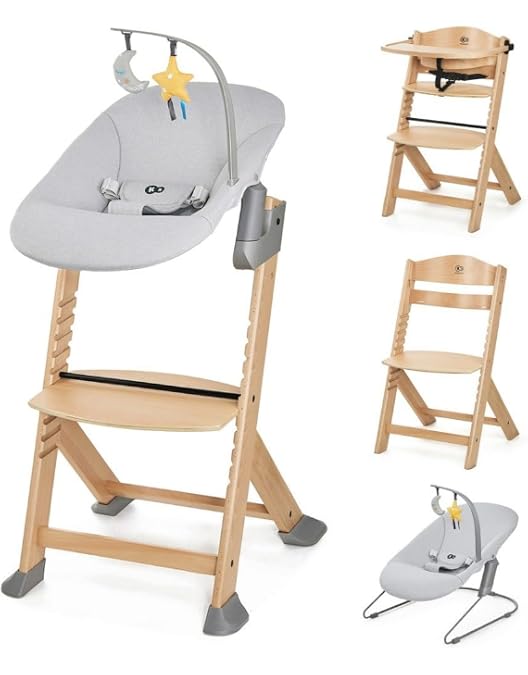 Adaptateur Hauck Pour Chaise Haute Arketa - Permet D'utiliser Le Transat Highchair Bouncer Dès La Naissance - Système De Clip Facile - 2 Pièces Noir