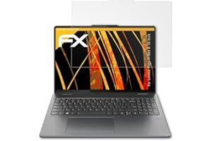 atFoliX Panzerfolie kompatibel mit Lenovo Yoga 7i Gen 8 16 Inch Schutzfolie, entspiegelnde und stoßdämpfende FX Folie (2X)