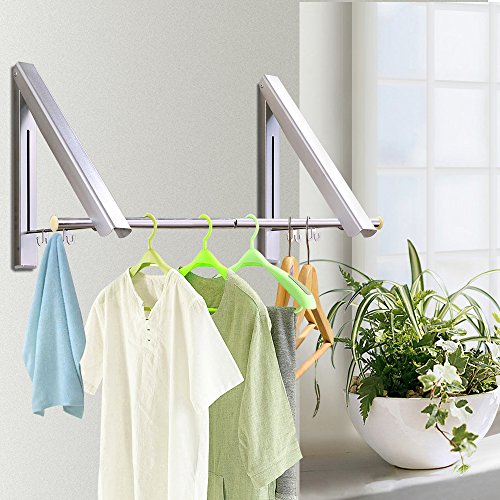 PUNICOK Kleiderhaken Klappbarer Kleiderhaken Wand-Garderobenhaken Garderobenhaken Wandhaken, Silber für Wohnzimmer, Bad, Schlafzimmer, Büro, Silber - 4