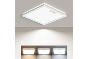 ‎BLNAN BLNAN LED Deckenleuchte mit Bewegungsmelder, 18W Deckenlampe Bewegungssensor Innen, Warmweiß Neutralweiß Kaltweiß für Küche, Flur, Balkon, Keller, Treppe, Garage, Badzimmer, Schlafzimmer 22cm
