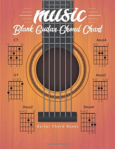 Blank Guitar Chord Chart: Manuscript Music Paper Guitar Chord Sheet 16 Chord Boxes Per Page