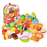 Seguro: Pase EN71 BeebeeRun Corte de Frutas y Alimentos Falsos,Alimentos Juguetes Niños 3 Años,Accesorios de Cocina