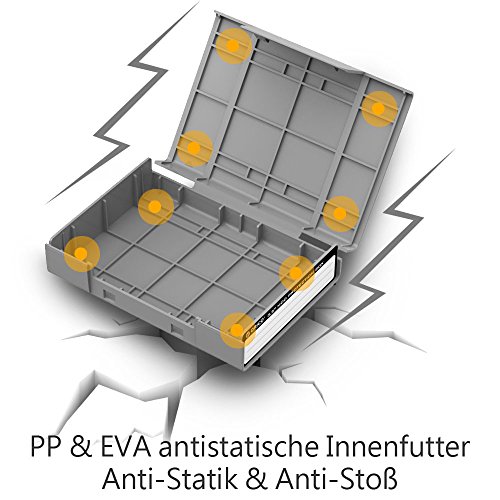 [2 Stück] ORICO 3.5 Zoll HDD Schutzhülle Brandschutz Kiste Box Hard Drive Festplatte Den Kasten PHP35 - 5