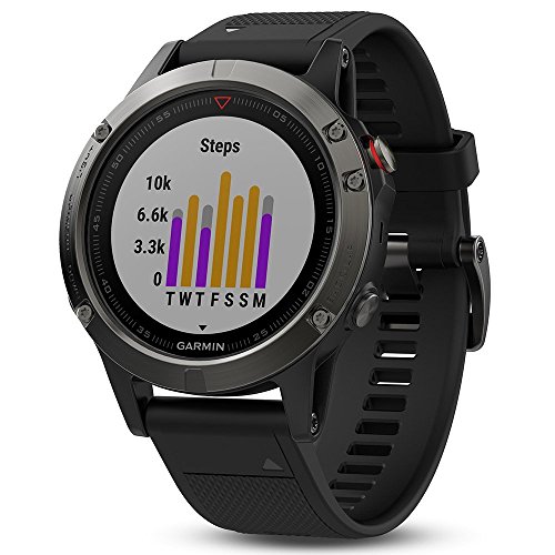 Garmin Fēnix 5 Smartwatch Gps-Multisportuhr, Grau, Armband Schwarz, 47 mm - 5