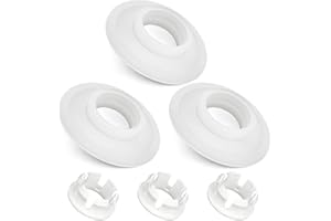 STARFA LAB 3 PCS Flush Valve Seal Compatible with Ideal Standard Toilet Cistern, Ancable Replacement Flush Valve Seal & Clip Replace of SV01967 (White)