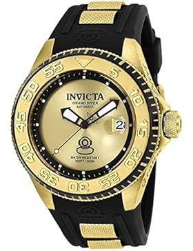 INVICTA PRO DIVER HERREN-ARMBANDUHR ARMBAND SILIKON GOLD AUTOMATIK 25255
