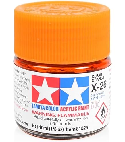 Tamiya Acrylic Mini X25 Clear Green Acrylfarbe – 10 Ml, Durchsichtig Grün, Für Modellbau & Basteln