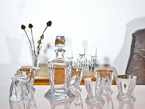 Quadro Whiskey Crystal Set decanter + 6 glasses Whisky