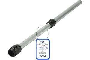 DEGG Tube télescopique - Compatible avec Philips PowerPro Expert, Performer Expert et Marathon Aspirateurs - Tube d’extension 32mm, Tube d’aspiration - Accessoires d’aspirateur