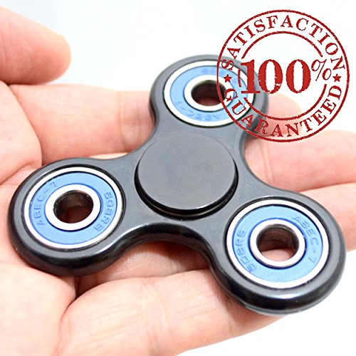 Fidget Spinner Toy for Relieving Stress, Anxiety, Boredom-Unbreakable Hand Spinner Stress Reducer-Ultra Long Spinning Time of Minimum 2~3 Minutes-NON 3D Printed Spinner by FidgetGO (Premium Black) Fidget Spinner Toy for Relieving Stress, Anxiety, Boredom-Unbreakable Hand Spinner Stress Reducer-Ultra Long Spinning Time of Minimum 2~3 Minutes-NON 3D Printed Spinner by FidgetGO (Premium Black)