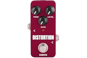 KOKKO Distortion Guitar Pedal, Mini Effect Pedal Processor of Classic Distortion Tone Effect Universal for Guitar and Bass, Exclude Power Adapter - (FDS2)