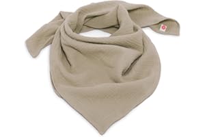 nanito Schal Halstuch Babyhalstuch Kinderschal Musselin Musselintuch Farbwahl Kinder Kinderhalstuch Baby Junge Mädchen Spucktuch Tuch 100% Bio Baumwolle 45 x 45 cm