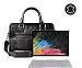 Produktbild reboon Leder Laptoptasche für Damen/Herren passend für Microsoft Surface Book 2 13 5 | Schwarz