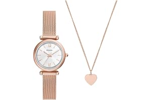 Fossil Carlie Montre pour femmes, mouvement à quartz, bracelet en acier inoxydable ou en cuir