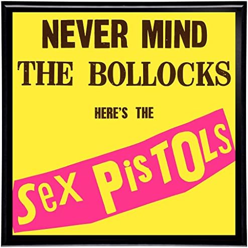 Sex Pistols Never Mind The Bollocks Framed 12" LP Album Cover Artwork includes Vinyl Record