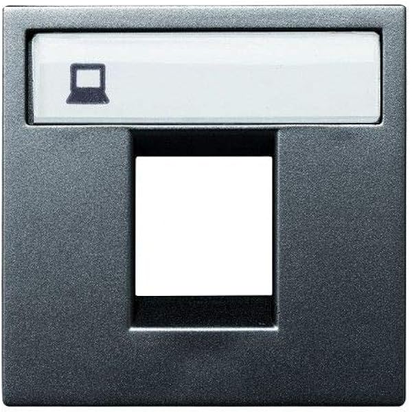 Placa 1 conector RJ45 AMP Niessen Zenit (Negro) : Amazon.es ...