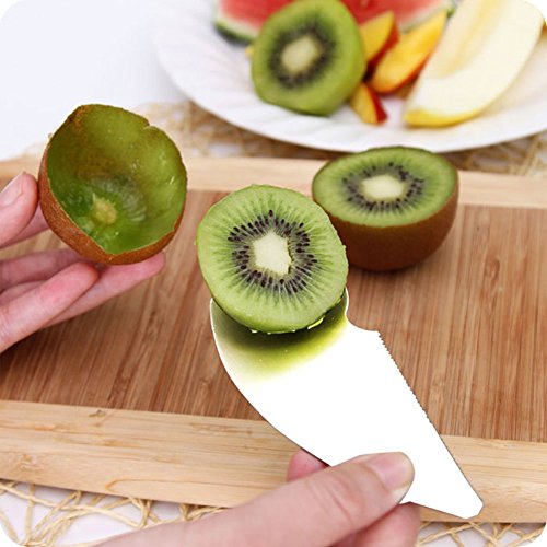 CrazySell Kiwi Peeler-Edelstahl-Frucht Pitted Peeler Kitchen Gadget (Kiwi Melonenschneider) - 2