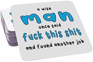 WANKY CANDLES Funny Coaster, New Job For Colleague, Retirement (a wise man one said) For Him - N24