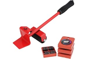 RHINOCEROSDANCE Leve Meuble Roulettes Pour Meubles Lourd Avec 4 Pack Rouleau Kit Deplacement Meuble, Deplace Meuble Lourd Sans Effort, Patins Rotatifs à 360 Degrés, Charge Maximale 150kg