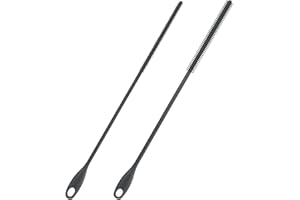 LUSOFIE Silikonowa szczotka do czyszczenia słomka - wielokrotnego użytku, bardzo długa, giętka, wisząca, do szczelin i butelek, 2 sztuki, pasuje do słomka 6 mm i 8 mm do szkła, metalu