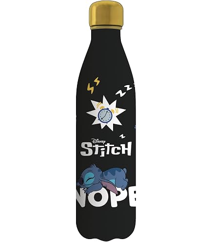 Borraccia Stitch In Acciaio Inox 400 Ml – Lilo E Stitch – Con Adesivi E Gancio – Licenza Ufficiale - 2