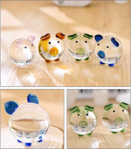 Kristall Paar Porzellan Glas niedlichen Lucky Pig Craft Creative Geschenke - 5
