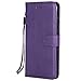 Price comparison product image DENDICO Huawei P20 Pro Case, Premium Leather Wallet Phone Case, Flip Folio Protective Slim Bumper Shockproof Case for Huawei P20 Pro - Purple