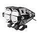 Produktbild EHAO 2pcs 15W 1800LM CREE U7 Motorrad-LED-Scheinwerfer-wasserdichte hohe Leistung-Punkt-Licht-Boots-LKW-Auto-fahrende Nebel-Lichter mit blauen Engels-Augen 3 Modi Hoch-Niedrig-Röhrenblitz