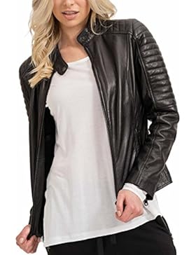 trueprodigy Casual Damen Marken Lederjacke echt Leder, Damenjacke cool und stylisch vintage (sportlich & Slim...