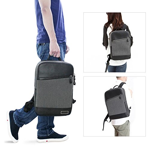 WIWU 15 Zoll für MacBook 15,4″ Damen Herren Rucksack Business Backpack Laptop Tasche Daypack Tagesrucksack zur Arbeit und Uni Slim Eleganter Stil (Grau, 15,4 Zoll) - 8