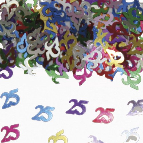Metallic Konfetti Streudeko ZAHL 25 Geburtstag