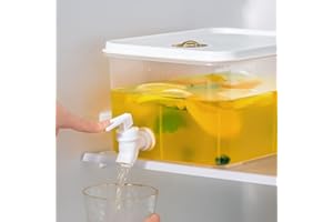 CYMWER 3L Frid Jug Dispenser th s, Water Dispenser th Lid, Summer Reusable Lar Ice Water Infuser Cold ETS for Fruit Juice Drinks Tail for Outdoor Party Daily Use