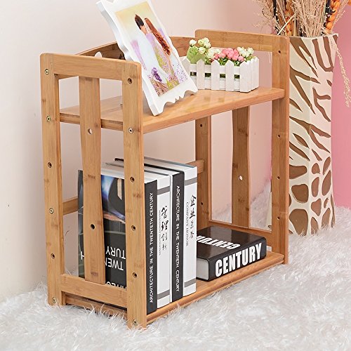 Bookshelf Bookshelf / Table Bamboo Bookshelf Student Children Easy Desktop Small Bookshelf Storage Shelf Office Small Bookshelf ( Size : 60*26*55cm )