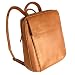 Produktbild Eleganter Lederrucksack Größe M / Laptop Rucksack bis 14 Zoll, für Damen und Herren, Cognac-Braun, Branco br171