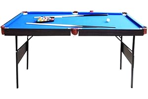 vocheer 55' Billard Table, Stable Pool Table Foldable Game Table Billard Sets for Adult/Teenagers/Kids with Cues, Triangle, Chalk, Brush