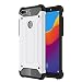 Produktbild OFU Huawei Y7 2018 hülle, 2 in 1 Armour Dual Layer Rüstung Defender TPU+PC schützender Zwei-Schichte Armor Design Tasche mit schlagfesten mit Ständer Slim Fall-rote,Für Huawei Y7 2018 Weiß